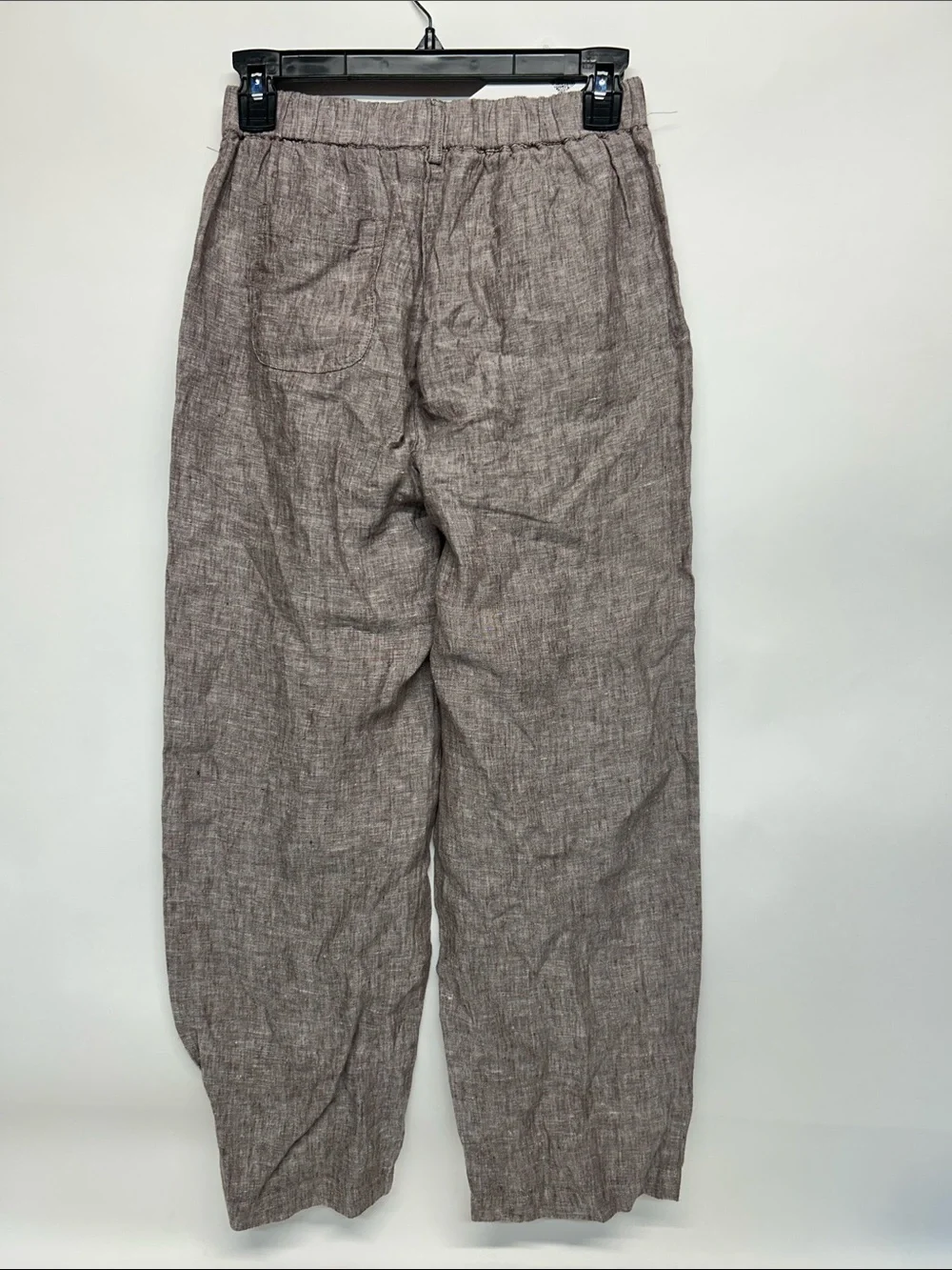 Quince Relaxed Linen-Blend Chinos in Heathered Brown size xs European linen